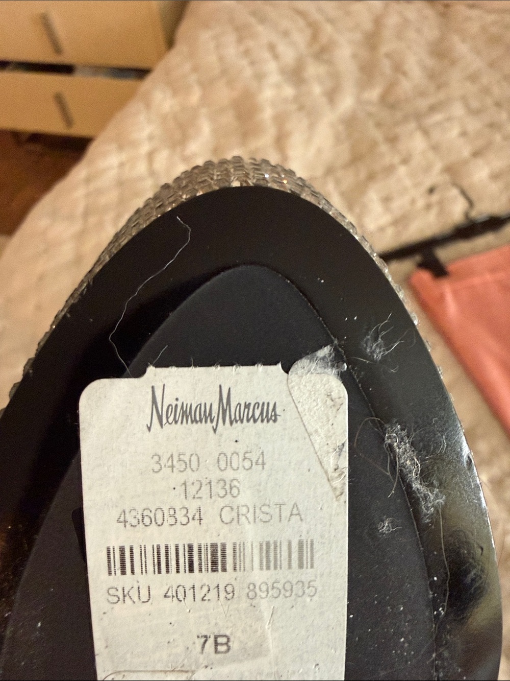 Prada Black and Silver Crystal Platform Sandals 37.5 new - Picture 4 of 6